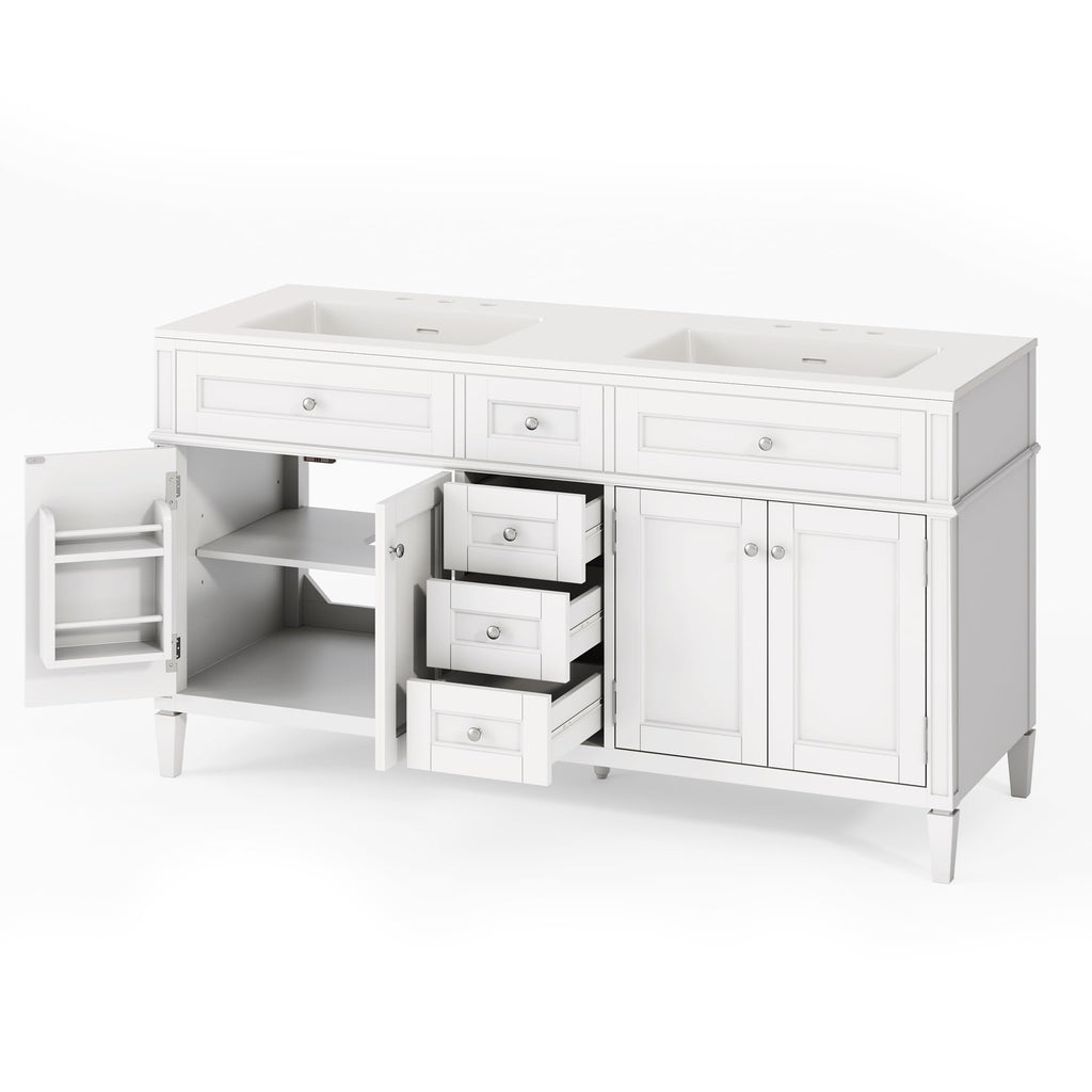 AMERLIFE 60â³ Bathroom Vanity with Sink Combo & 3 Storage Drawers