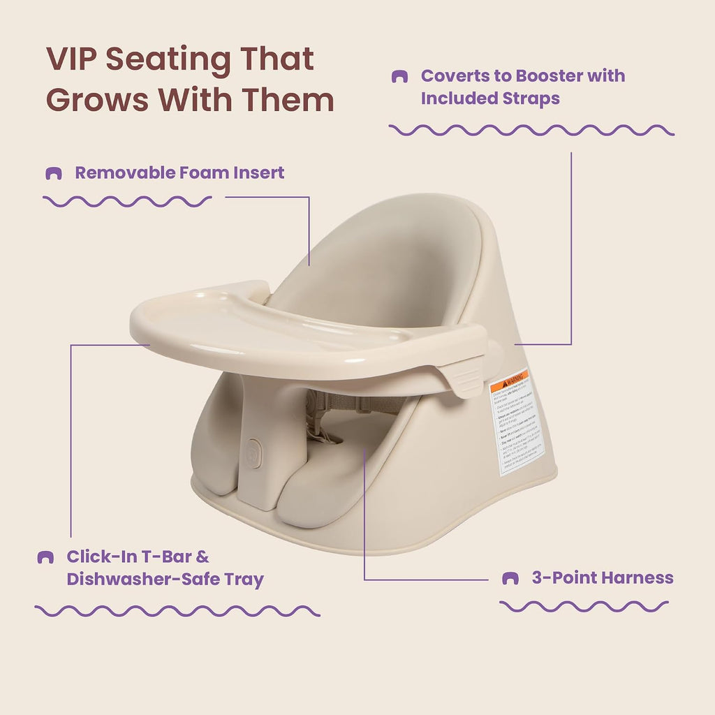 Boppy Proper Posture Floor & Booster Seat, Infant Seat & Washer-Safe Tray