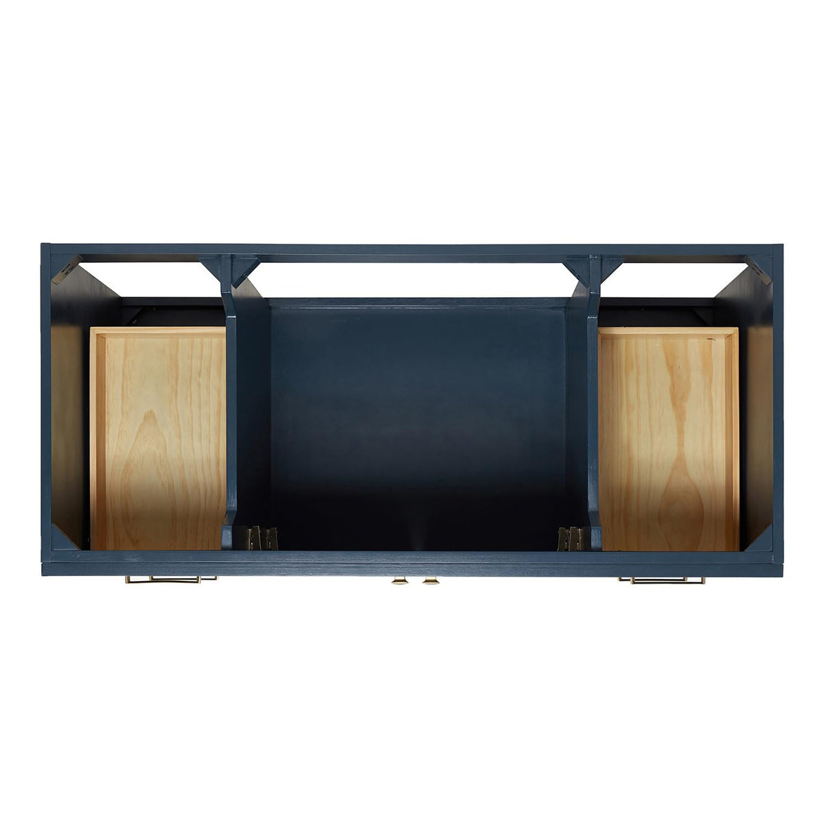 DKB Emilia 48-Inch Bathroom Vanity with Sink â Midnight Blue Single Sink Bathroom Vanity, 1.5" Edge Carrara Quartz Countertop, Solid Wood, 2 Soft Closing Doors, 9 Dovetail Drawers