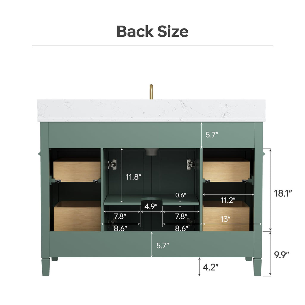 60 Inch Bathroom Vanity with Double Sink Combo, Greige