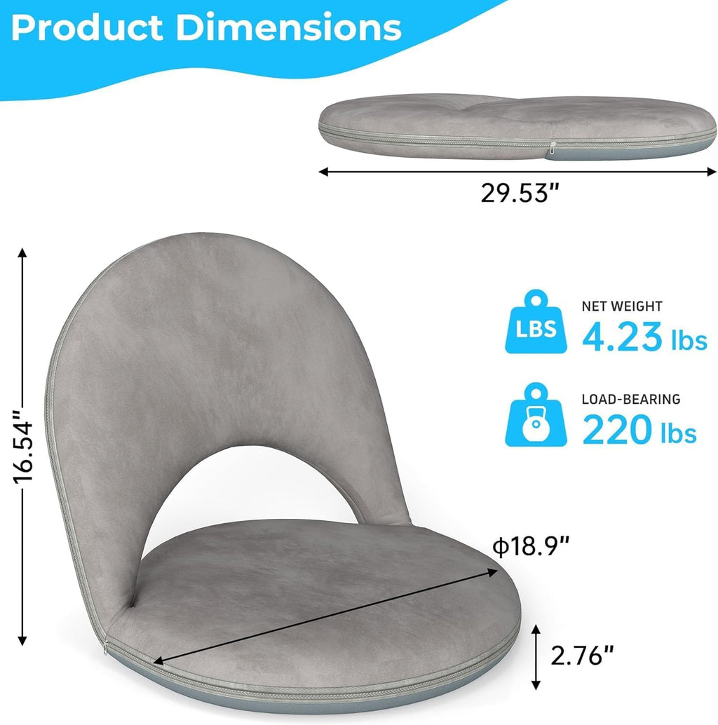 2Pcs Floor Chair with Adjustable Back Support for Kids and Adults