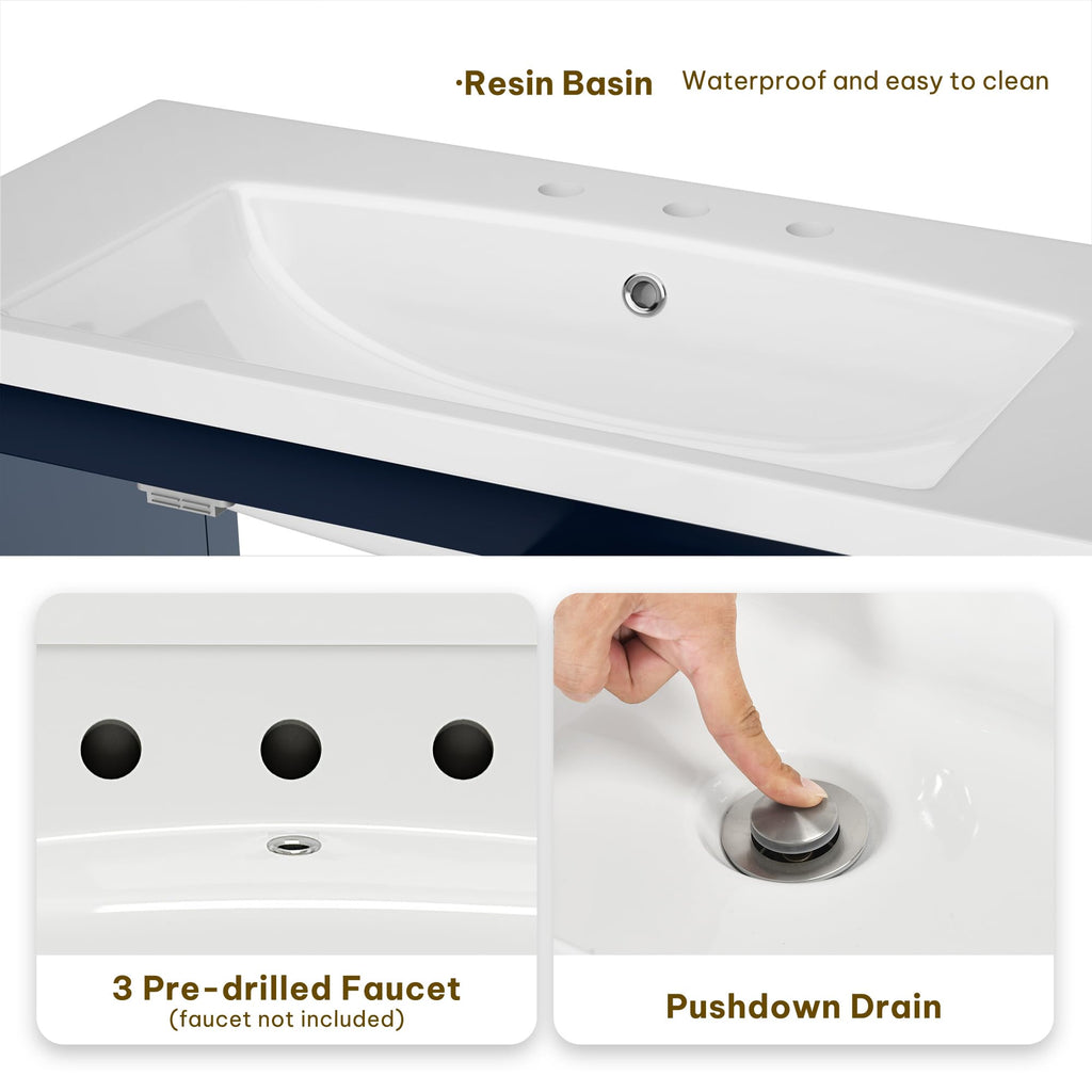 DWVO 36 Inch Bathroom Vanity with Sink