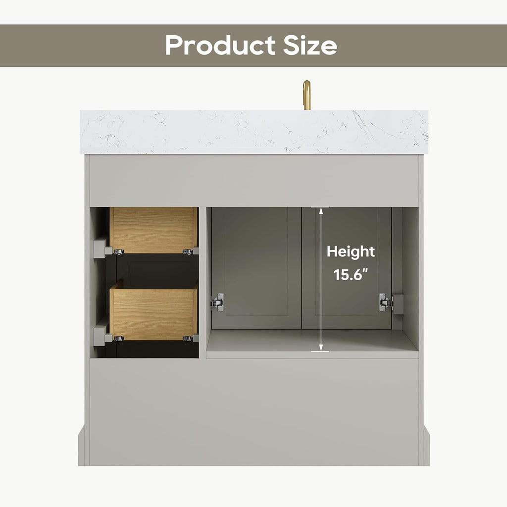 48 inch Bathroom Vanity with Sink, Green