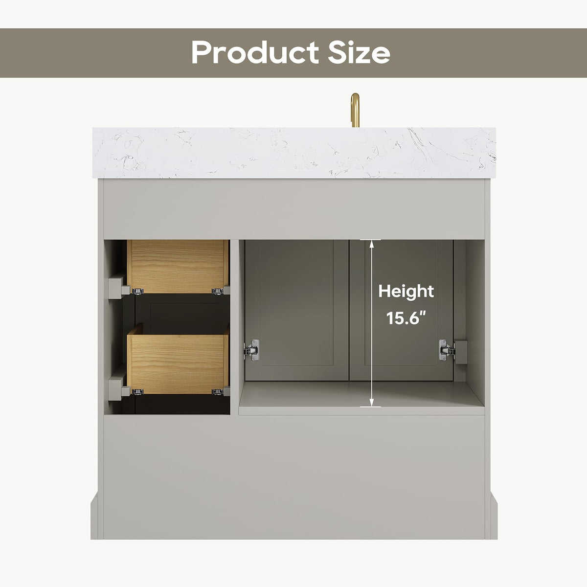 48 inch Bathroom Vanity with Sink, Green