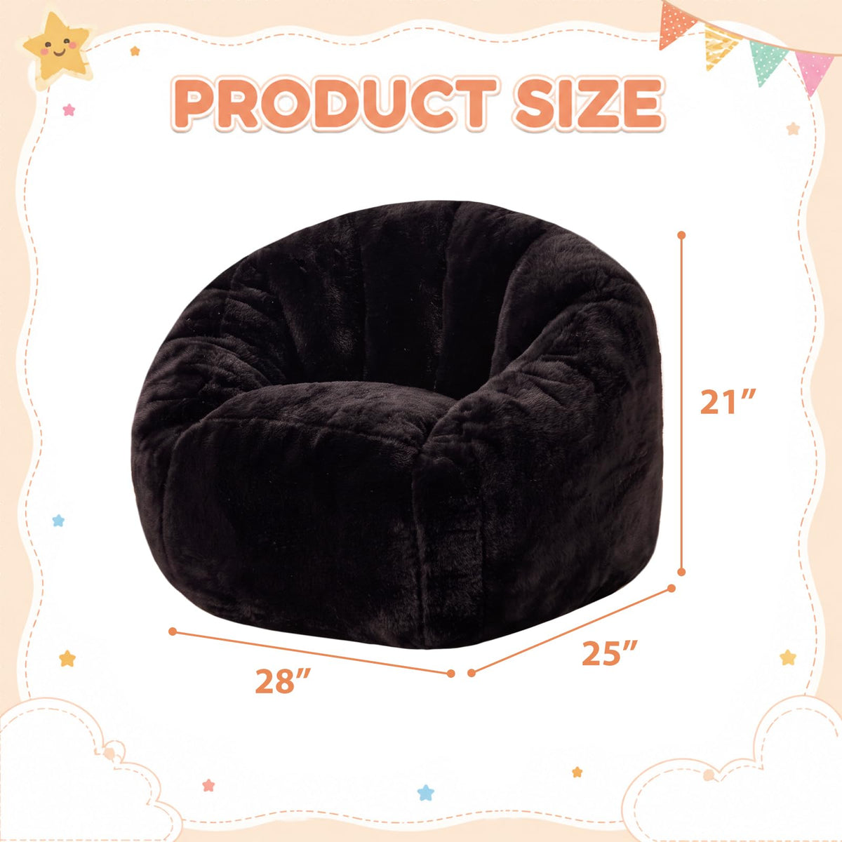 HUGHEAVEN Max Giant Bean Bag Chair, Bean Bag Sofa for Adults & Teens