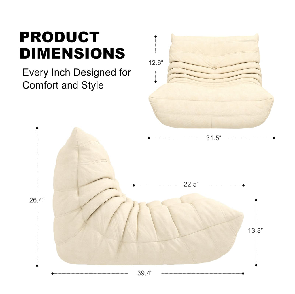 Bean Bag Chair for Adults, Memory Foam Bean Bag Sofa with Waterproof Fabric