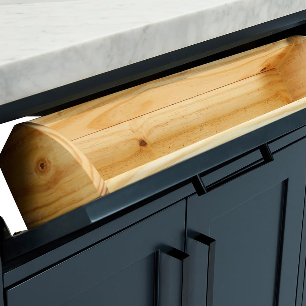 DKB Isabella 72" Oak Double Bathroom Vanity with Sink, 1.5" Carrara White Marble Countertop, Rectangle Undermount Sinks, 4 Soft Closing Doors, 6 Dovetail Drawers