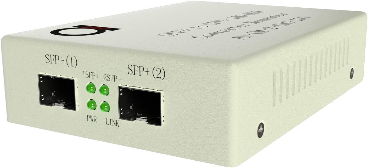 10G SFP+ to SFP+ Fiber to Fiber Media Converter, 2 Slot OEO 3R Repeater