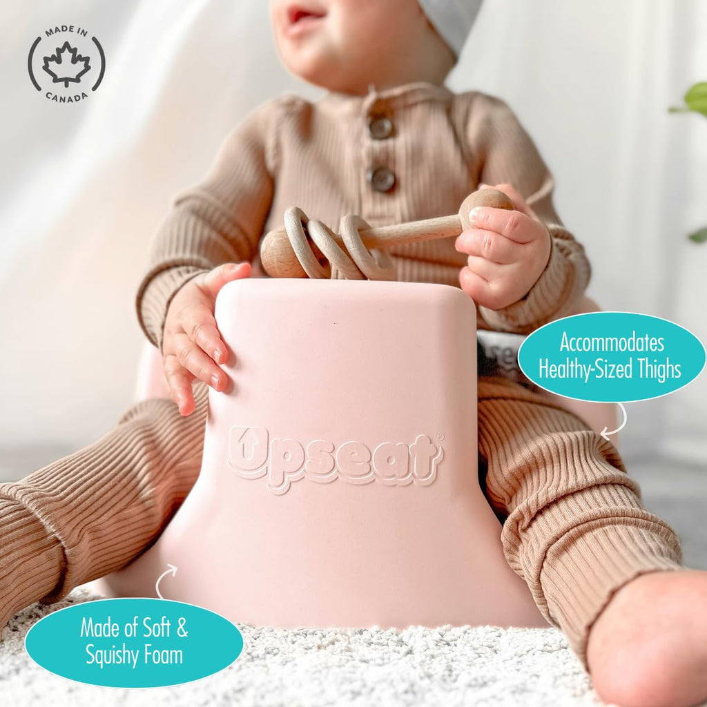 Upseat â The Original Ergonomic Baby Floor & Booster Seat with Tray, Developed with Physical Therapists for Upright Posture & Healthy Hip Development, 4â24 Months, Extra-Large Tray (Sage)