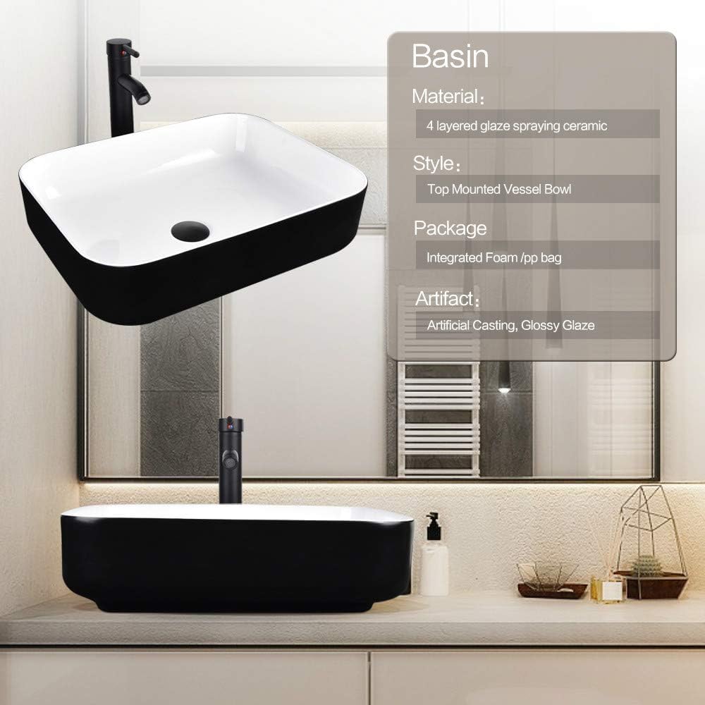 YOURLITE 36-Inch Farmhouse Bathroom Vanity with Vessel Sink, Rustic Brown