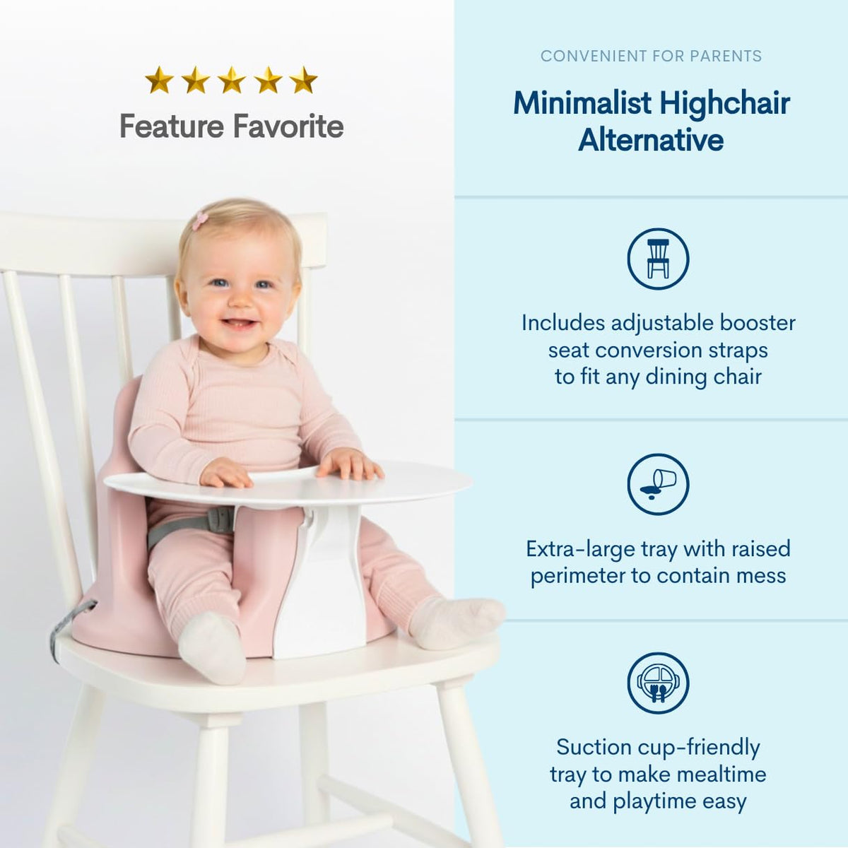 Upseat â The Original Ergonomic Baby Floor & Booster Seat with Tray, Developed with Physical Therapists for Upright Posture & Healthy Hip Development, 4â24 Months, Extra-Large Tray (Sage)