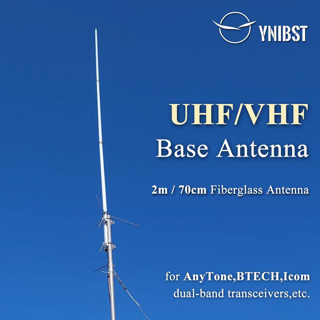 2m/70cm Dual-Band Base Station Antenna, 200W 5.5/8.5dBi High Gain