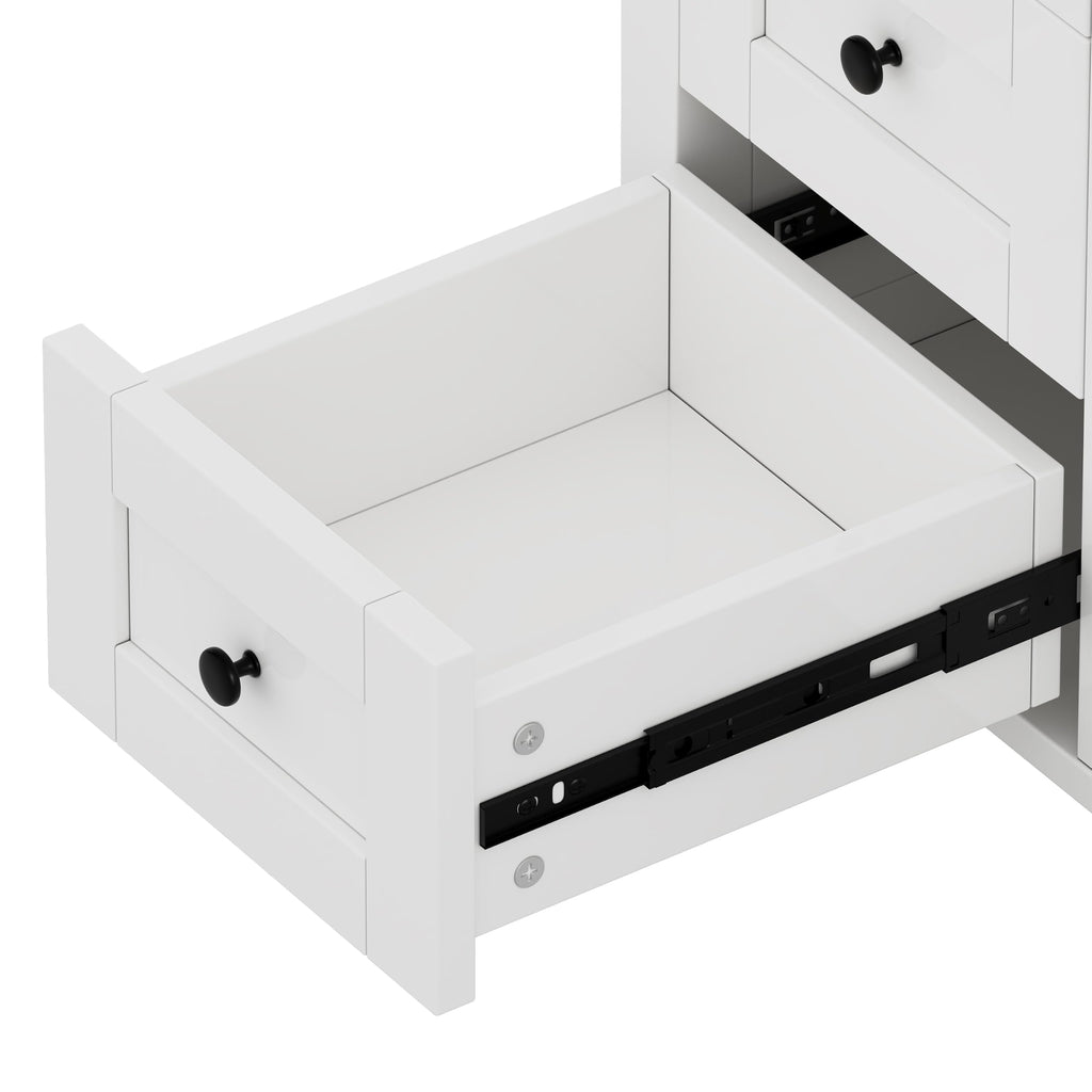 YOPTO 20" Bathroom Vanity with Ceramic Sink, French Style, Black