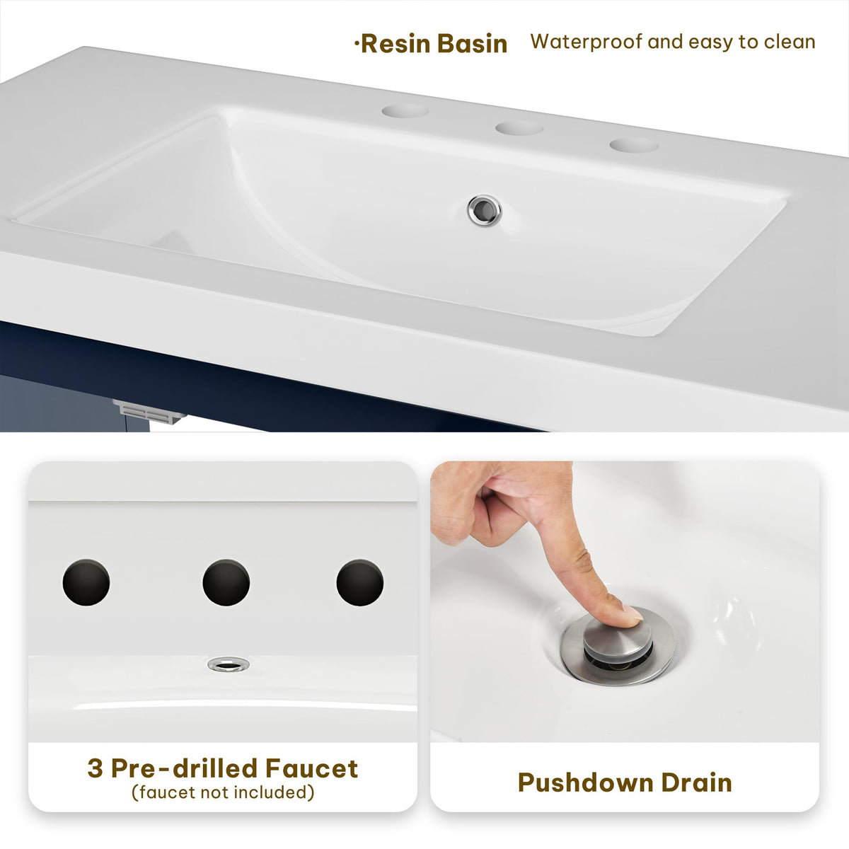 DWVO 36 Inch Bathroom Vanity with Sink