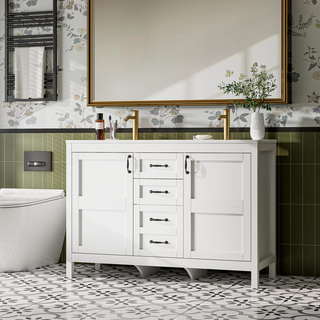 30" Bathroom Vanity with Sink, Sliding Barn Door & 3 Drawers