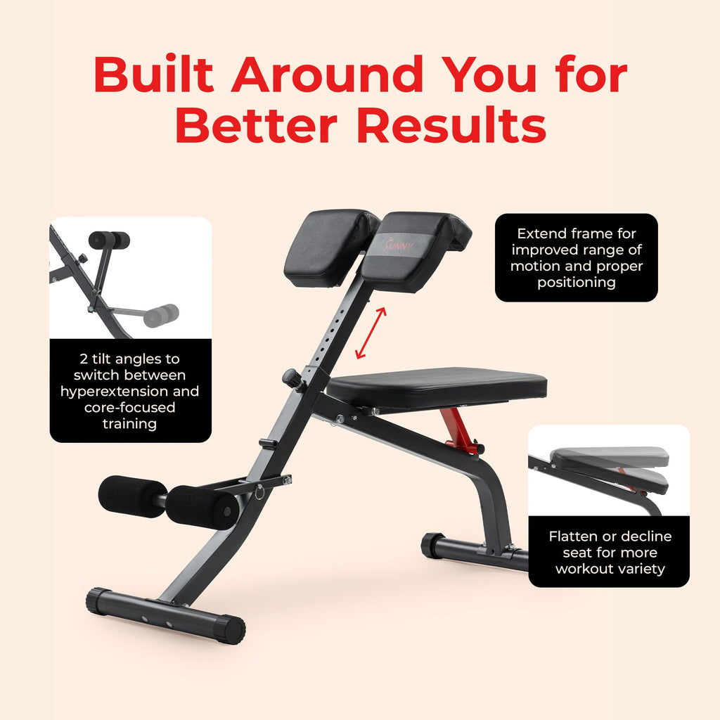 Sunny Health & Fitness Multi-Function Roman Chair
