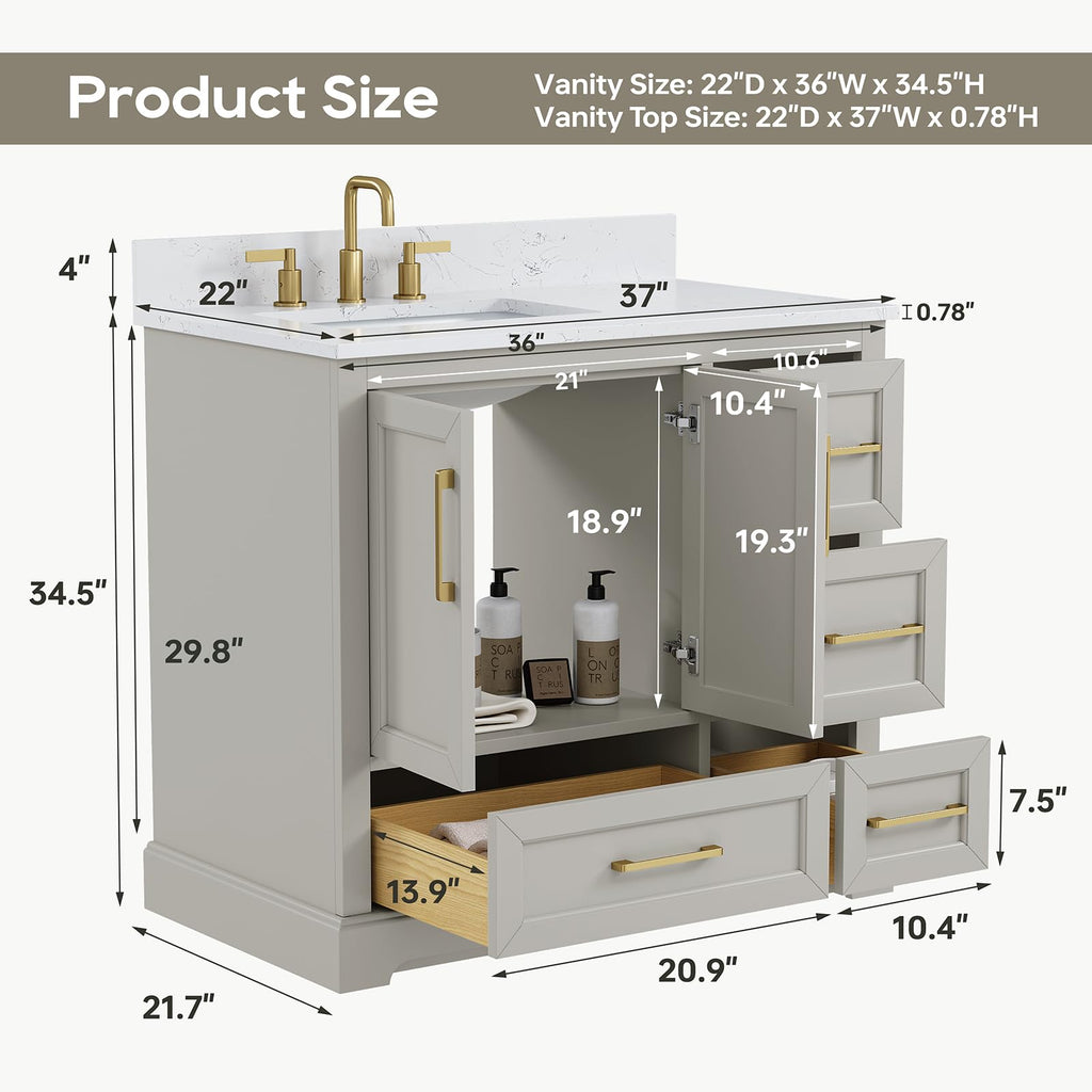 48 inch Bathroom Vanity with Sink, Green