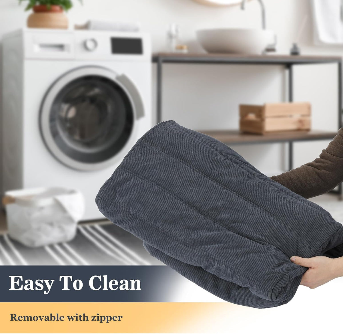 Memory Foam Bean Bag Chair, Gray