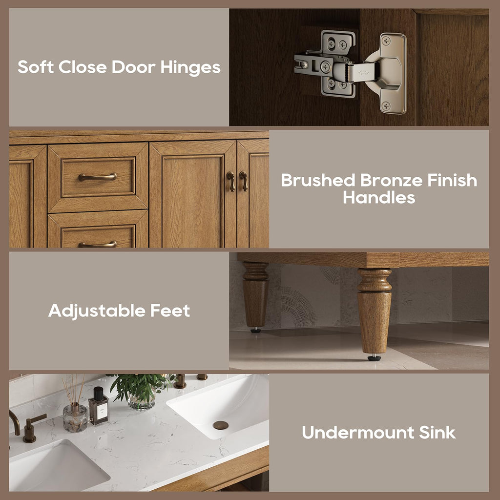 48 Inch Bathroom Vanity with Sink, Fully Assembled, Green
