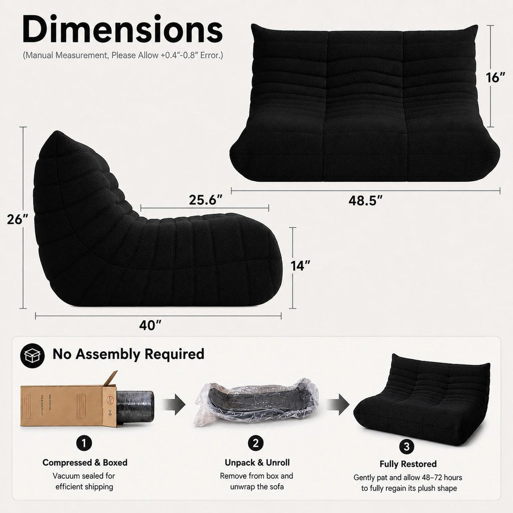 WHGBJA Giant Bean Bag Chair for Adults, Comfy Beanbag with Memory Foam