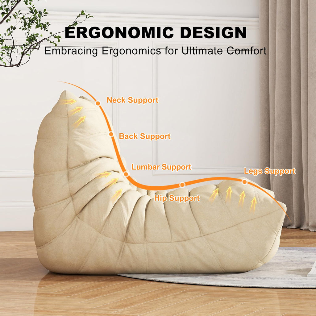 Bean Bag Chair for Adults, Memory Foam Bean Bag Sofa with Waterproof Fabric