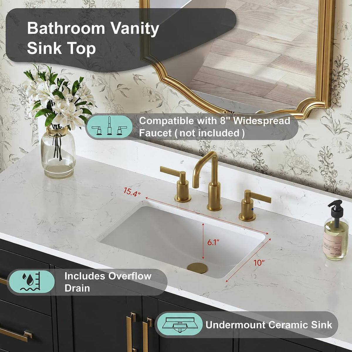 60 Inch Bathroom Vanity Double Sink, Steel Blue
