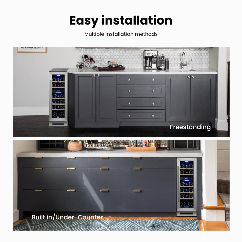 Yeego 30 Inch Wine and Beverage Refrigerator with 80 Can and 33 Bottle