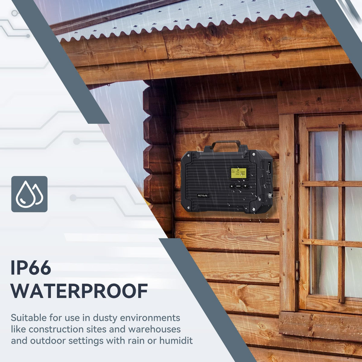 Retevis RT97L GMRS Repeater System, High Power with FRP Antenna & Cable