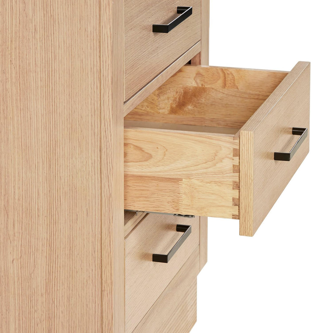 ARIEL Hepburn 92 Inch Includes 20 Inch Linen Cabinet and 1 of 72 Inch Double Rectangle Sink Bathroom Vanity with Carrara White Quartz Countertop 1.5 Inch in Natural Oak