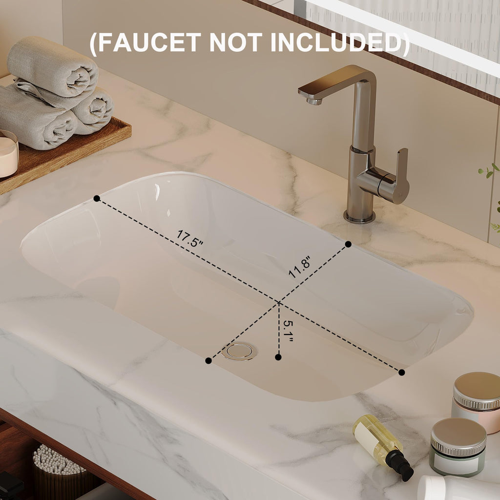 Glintee 40" Floating Bathroom Vanity & Sintered Stone Top, Black