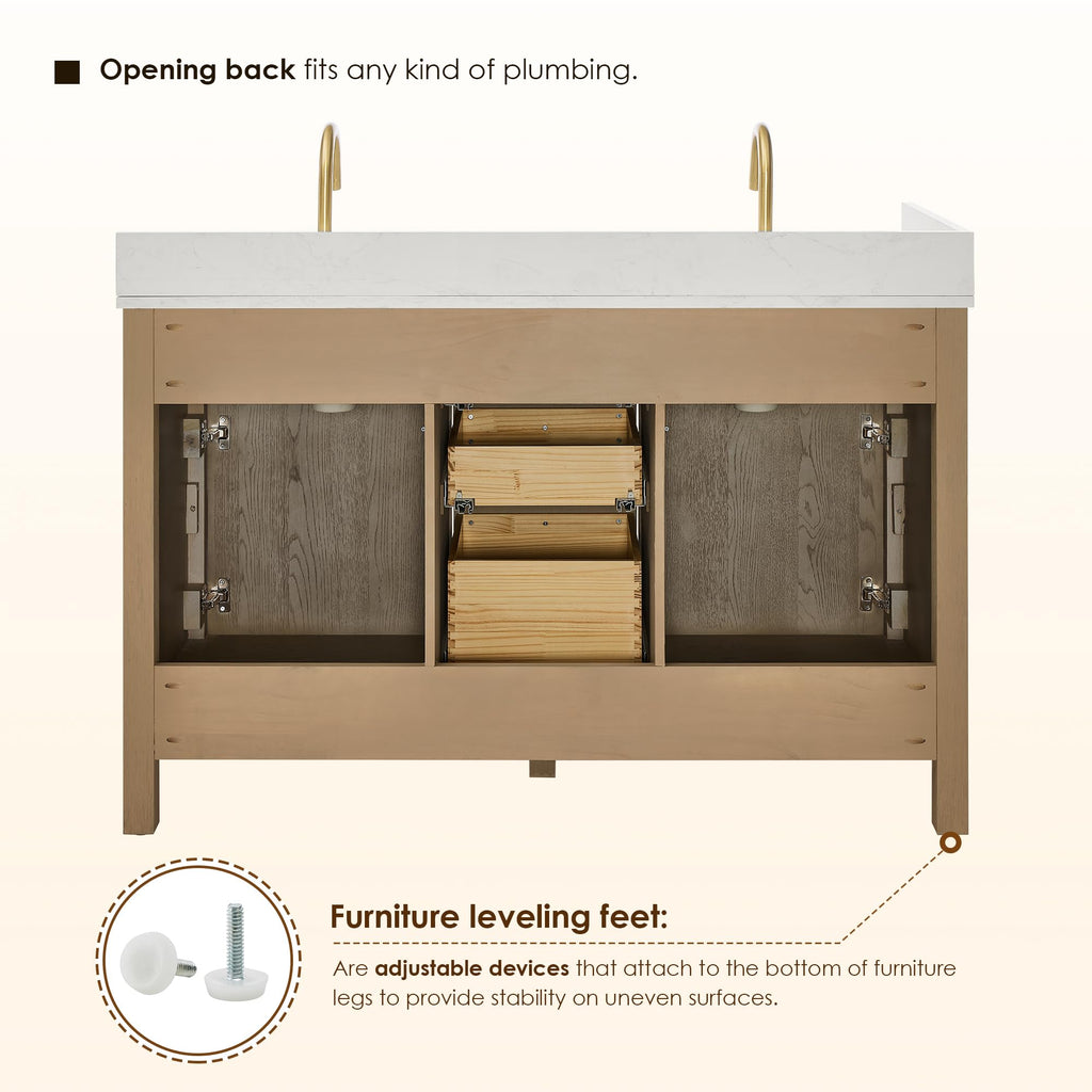 48 Inch Bathroom Vanity with Sink Modern Single Vanities with Countertop