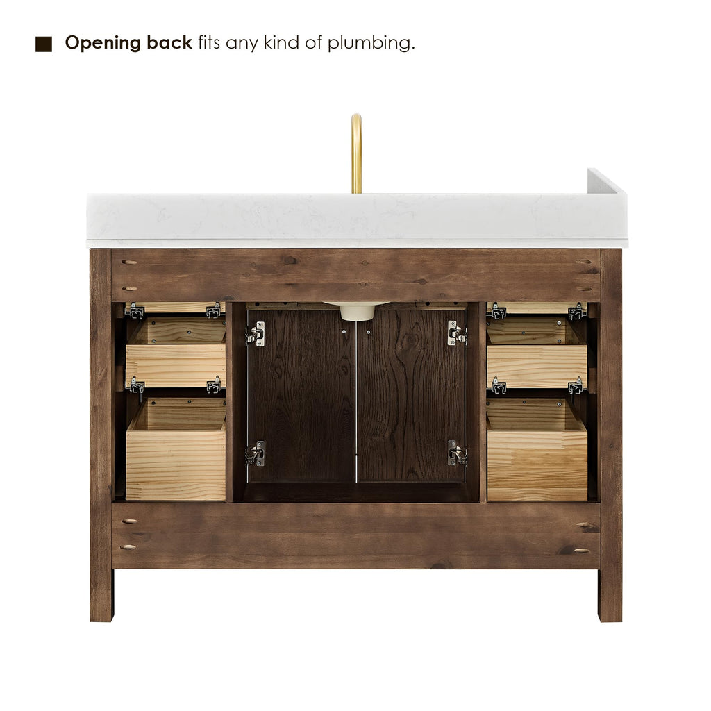 48 Inch Bathroom Vanity with Sink Modern Single Vanities with Countertop