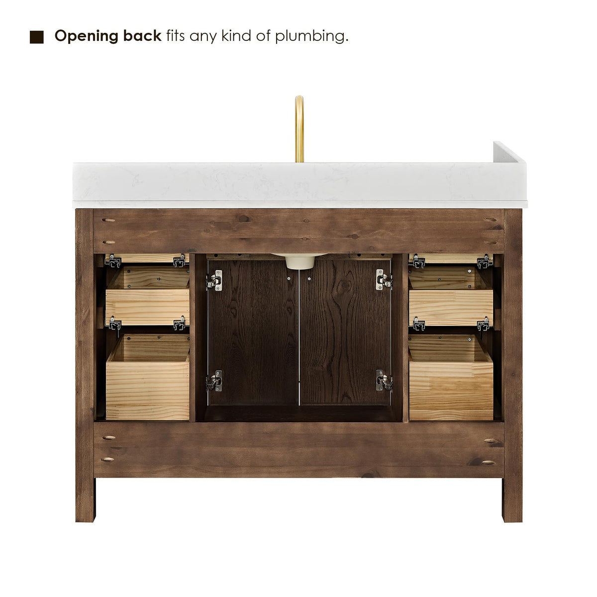 48 Inch Bathroom Vanity with Sink Modern Single Vanities with Countertop