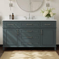 60 Inch Bathroom Vanity with Sink, Fully Assembled, Green