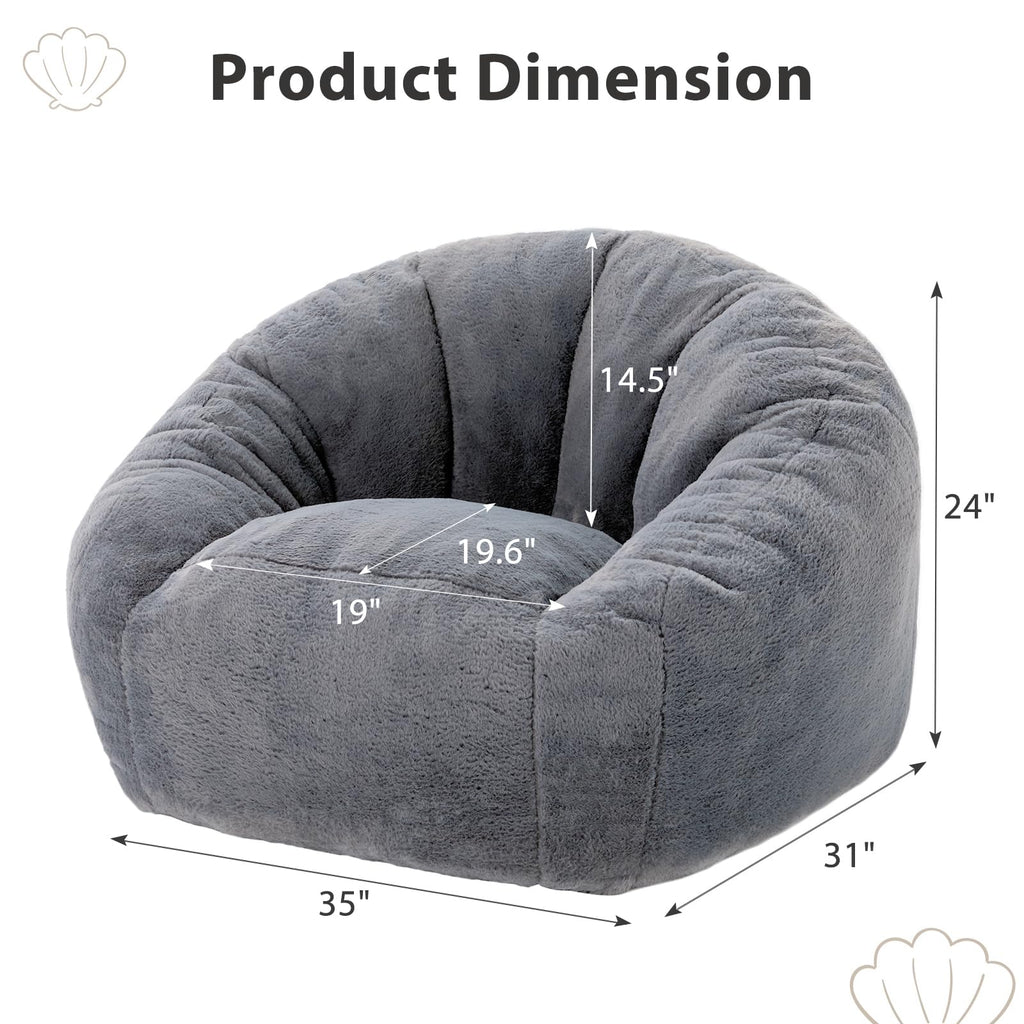 HUGHEAVEN Max Giant Bean Bag Chair, Bean Bag Sofa for Adults & Teens