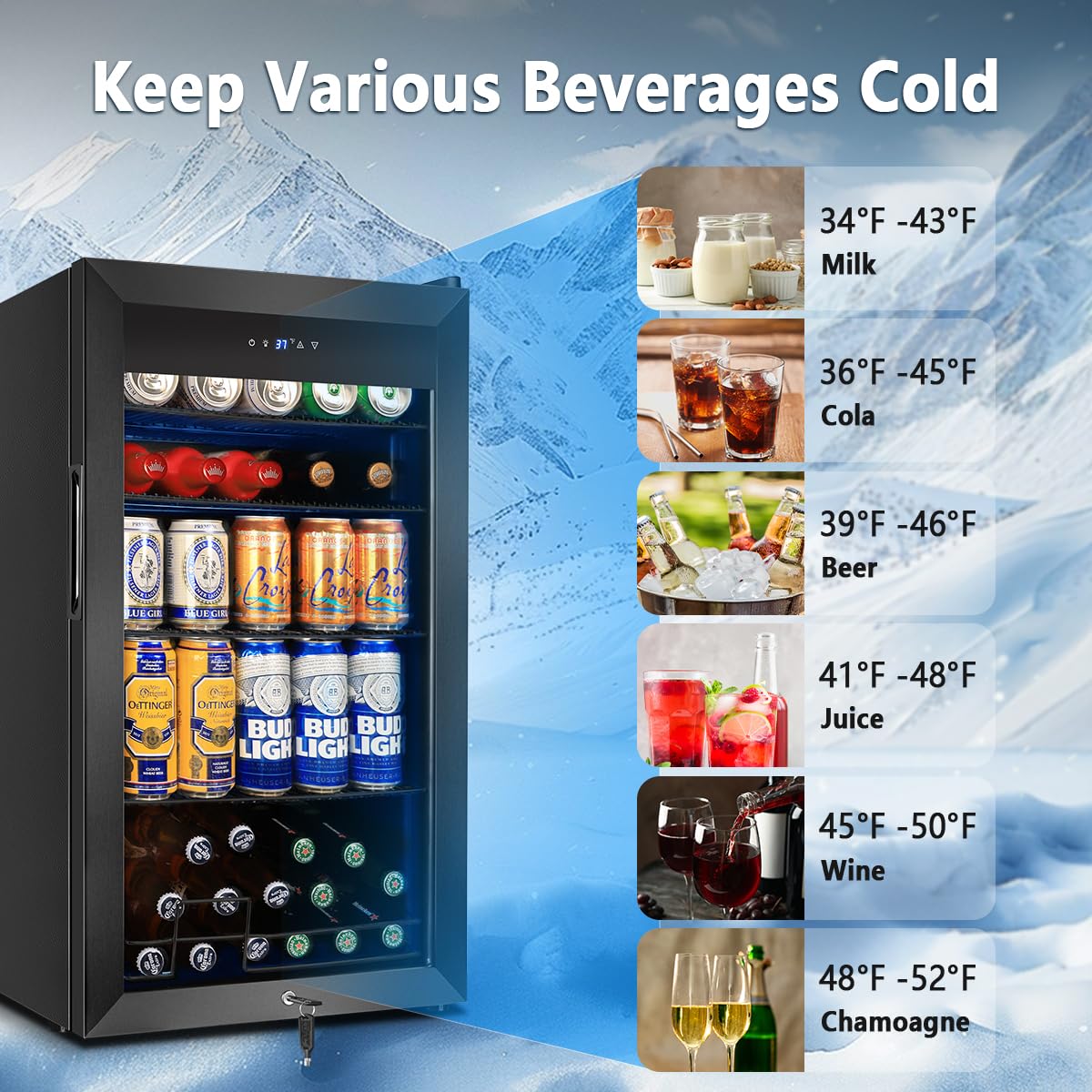 Tylza 24" Dual Zone Wine and Beverage Cooler Quiet Compressor