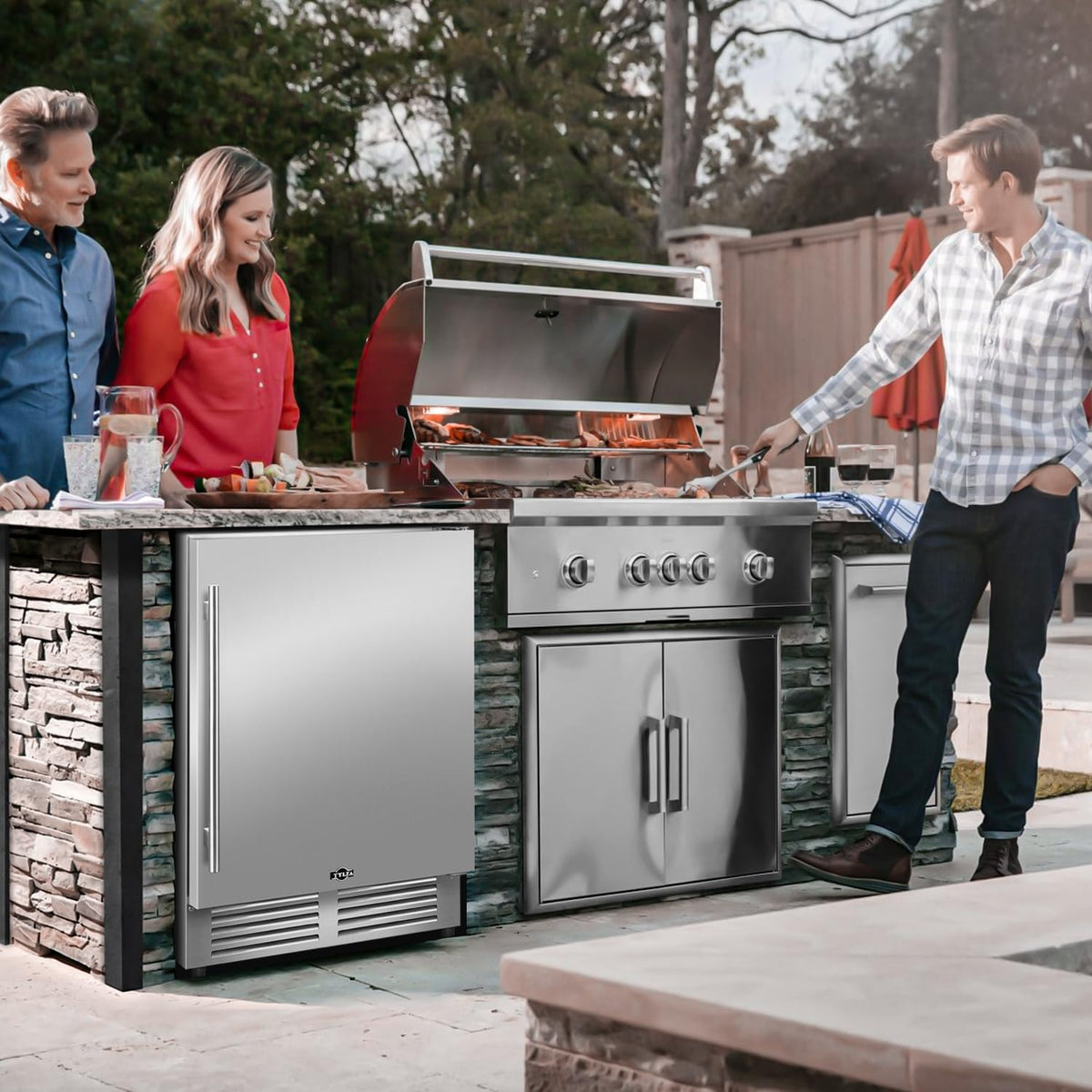 Tylza 24" Dual Zone Wine and Beverage Cooler Quiet Compressor
