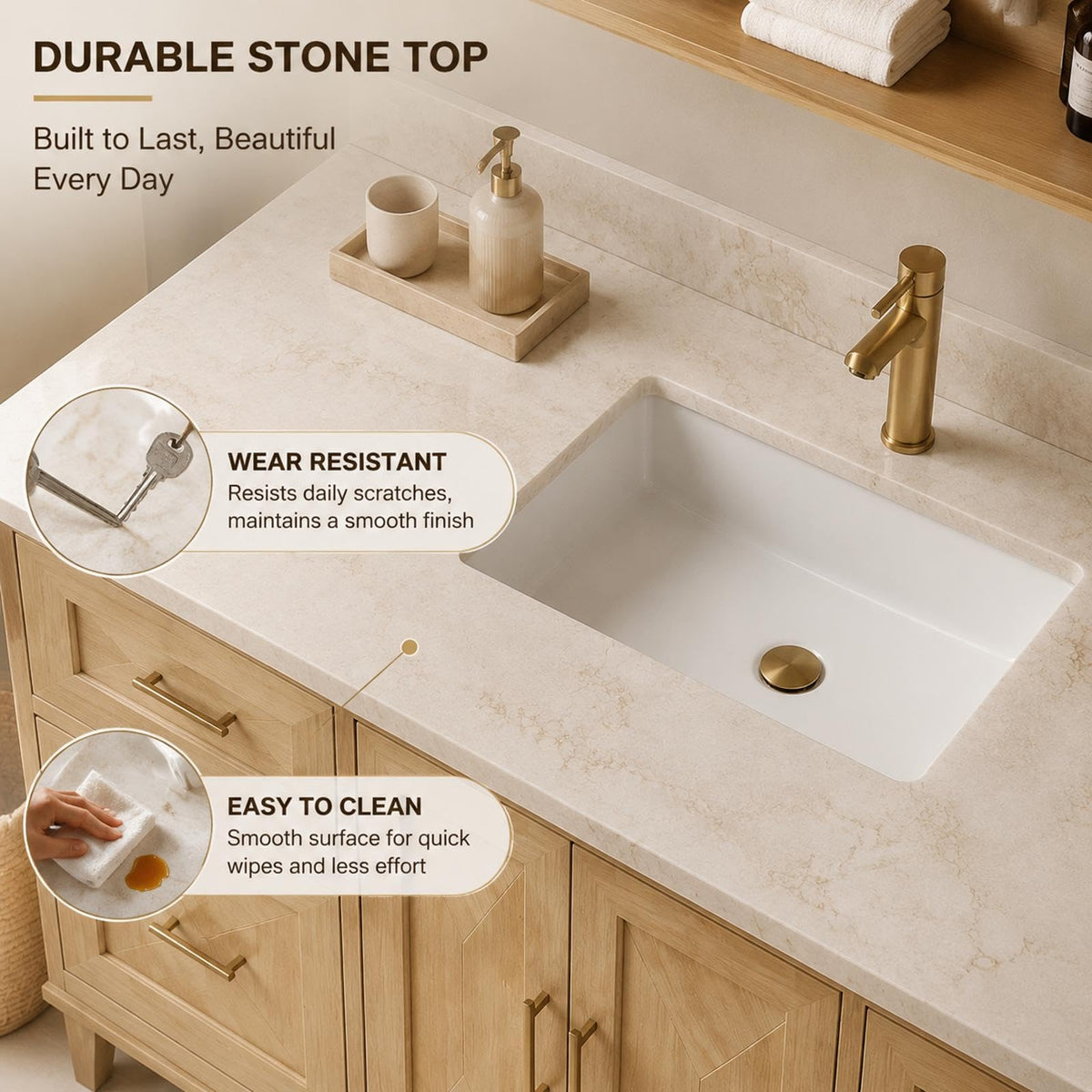 62 IN Freestanding Single Sink Bathroom Vanity with LED Storage Mirror
