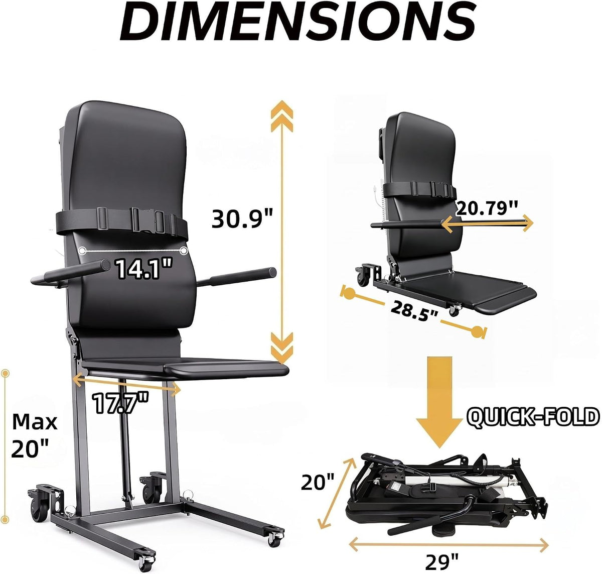 Electric Lift Chair, Lifts Elderly from Floor After a Fall, Soft Cushion