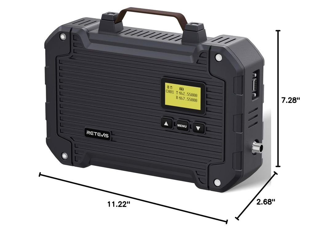 Retevis RT97L GMRS Repeater System, High Power with FRP Antenna & Cable