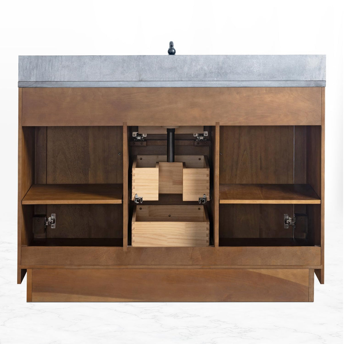 HOMEBEYOND 72" Bathroom Vanity with Double Sink & Ceramic Top, MDF Material Vanity Cabinet with Basin Combo, Soft-Closing Doors, Removable Shelf, Backsplash, Tan
