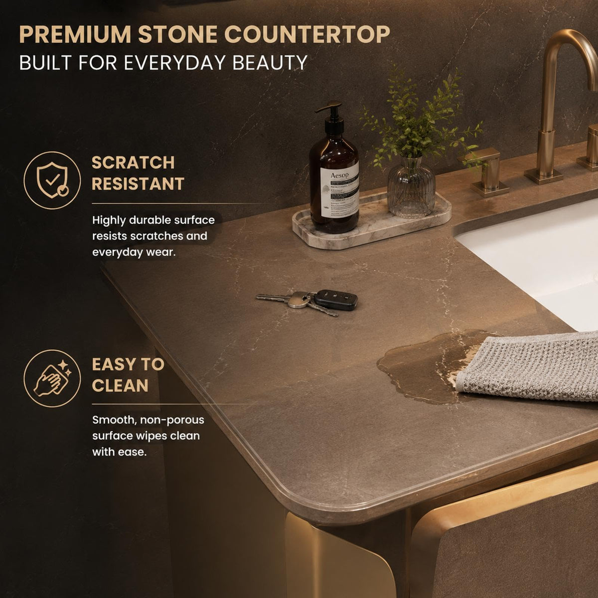 78 IN Freestanding Double-Sink Bathroom Vanity with LED Mirror Cabinet