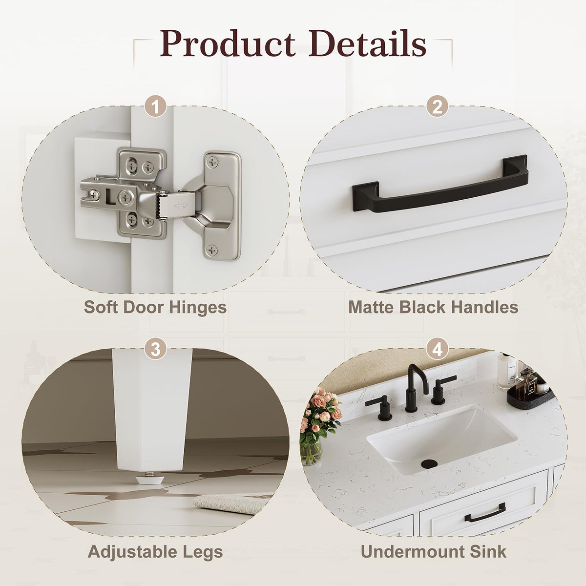 60 Inch Bathroom Vanity with Sink, Fully Assembled, Green