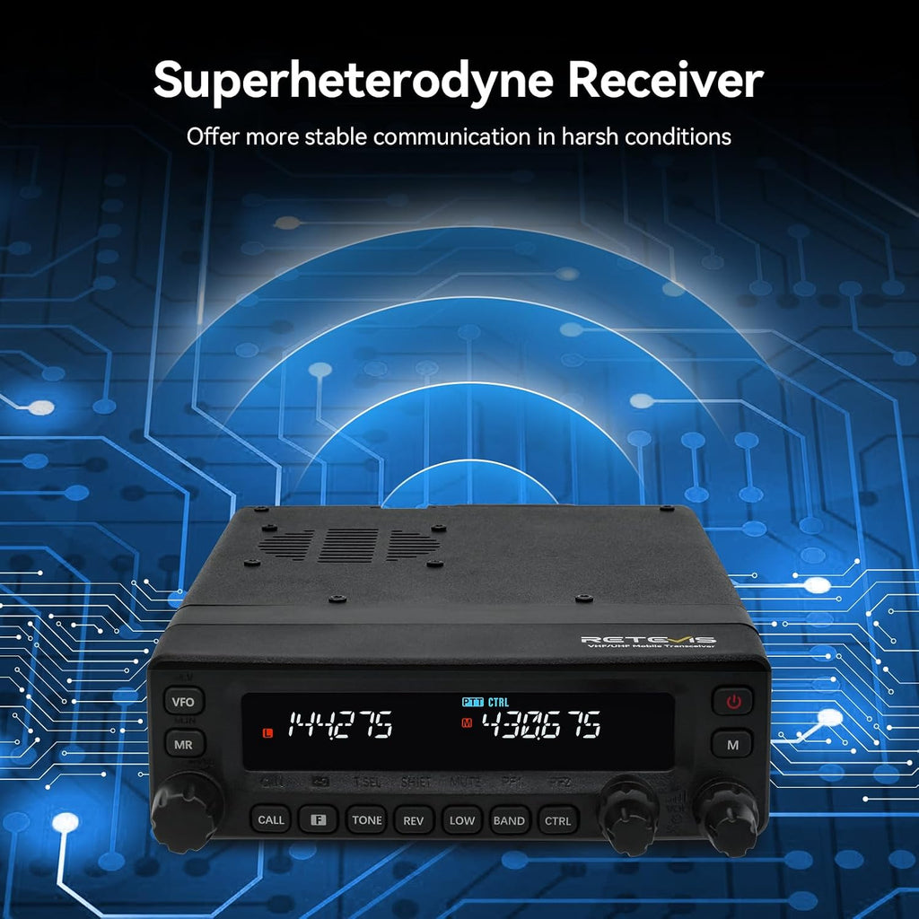 Retevis MA1 Dual Band Ham Radio, Cross-Band Repeater Mobile Transceiver