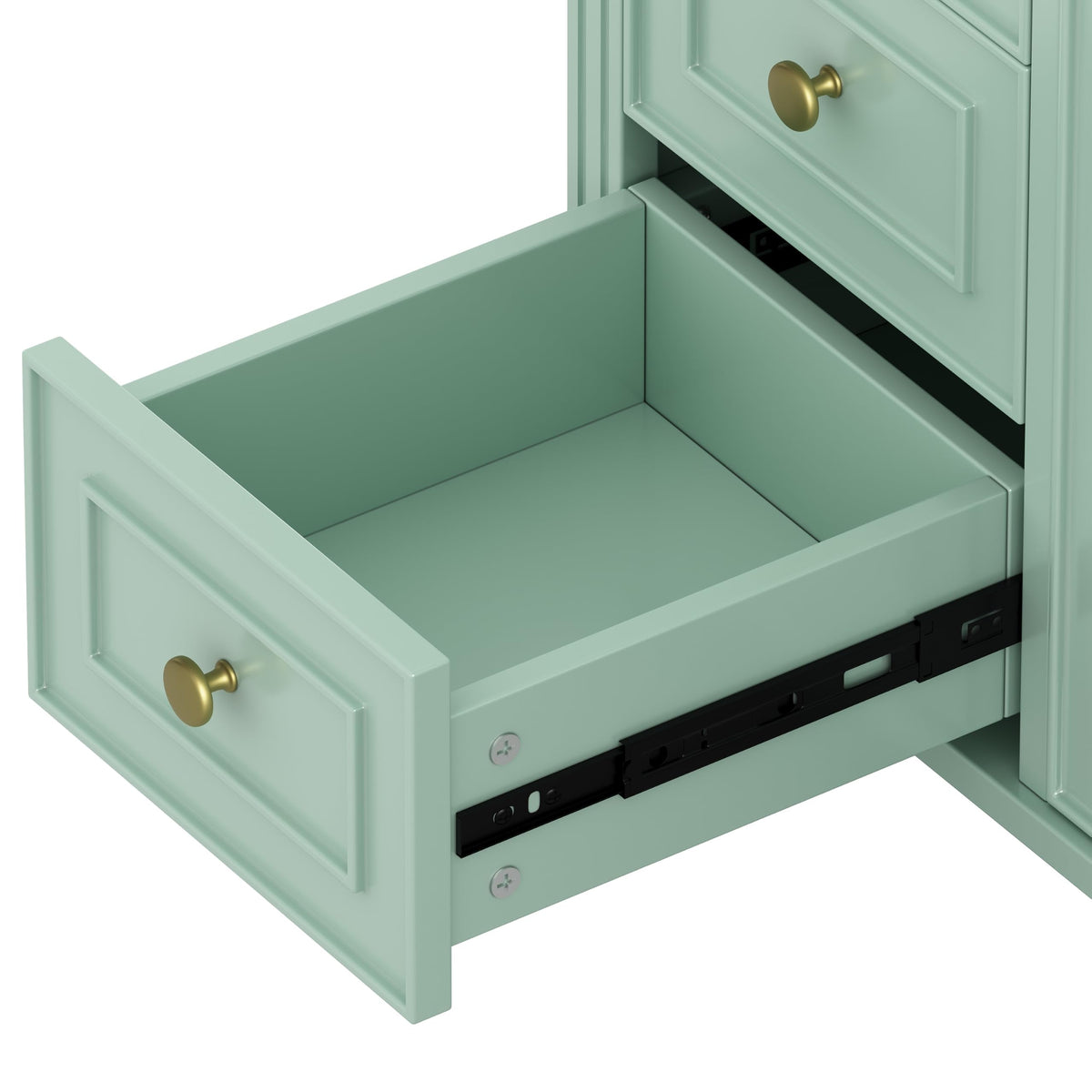 YOPTO 20" Bathroom Vanity with Ceramic Sink, French Style, Black