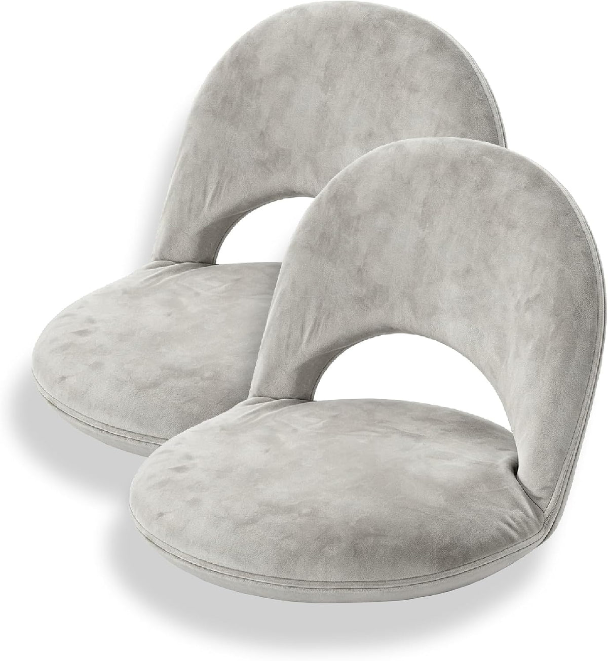 2Pcs Foldable Floor Chair with 5-Position Adjustable Back Support & Thick Padded Seat for Leisure, Gaming, Reading, Meditation, Indoor & Outdoor Use