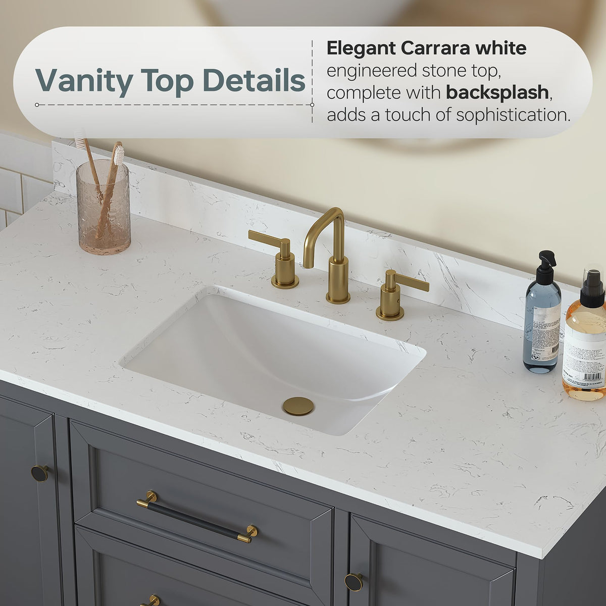 48 inch Bathroom Vanity with Sink, Green