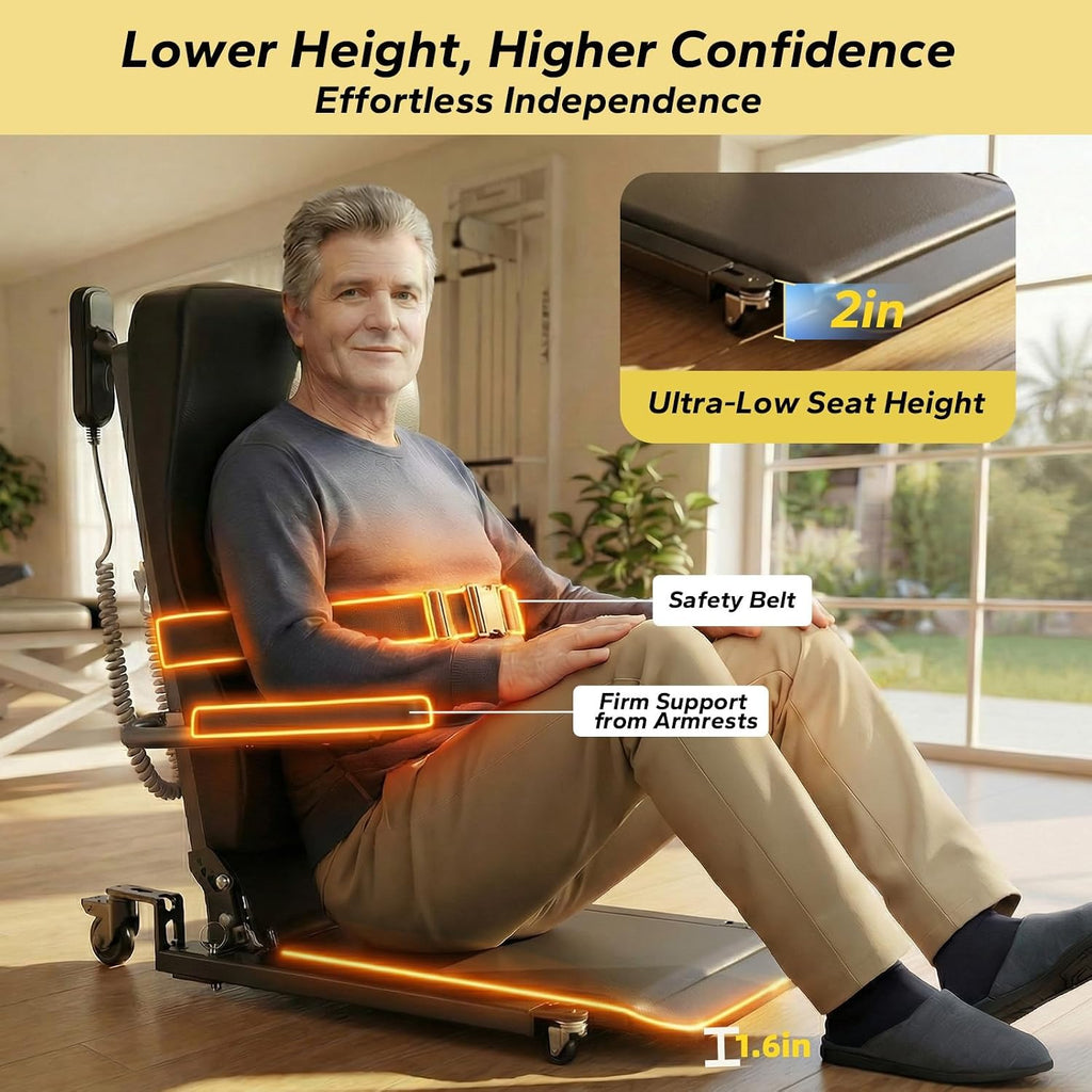 Electric Lift Chair, Lifts Elderly from Floor After a Fall, Soft Cushion