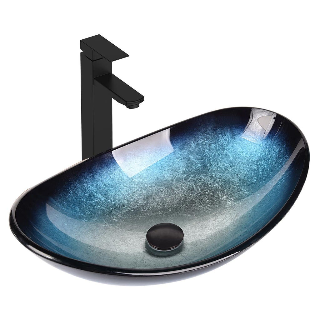 48" Bathroom Vanity with Sink, White Modern Freestanding Bathroom Vanity Cabinet with Marble Texture Top and 4 Drawers, Two Boat Ceramic Vessel Sinks