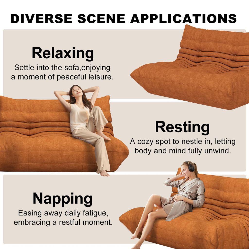 Bean Bag Chair for Adults, Memory Foam Bean Bag Sofa with Waterproof Fabric